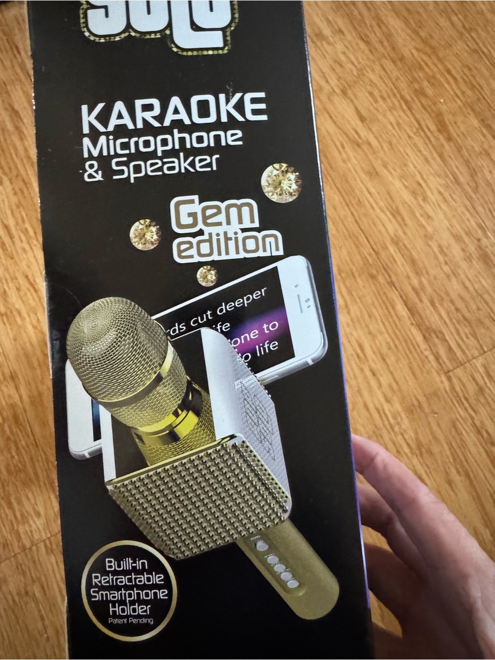 Gold Karaoke Microphone & Speaker - Gem Edition